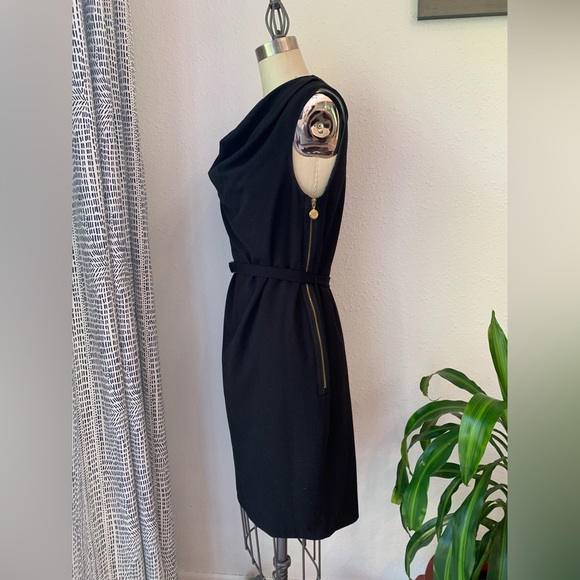 Calvin Klein Black Sheath Dress with Cowl - Picture 2 of 6